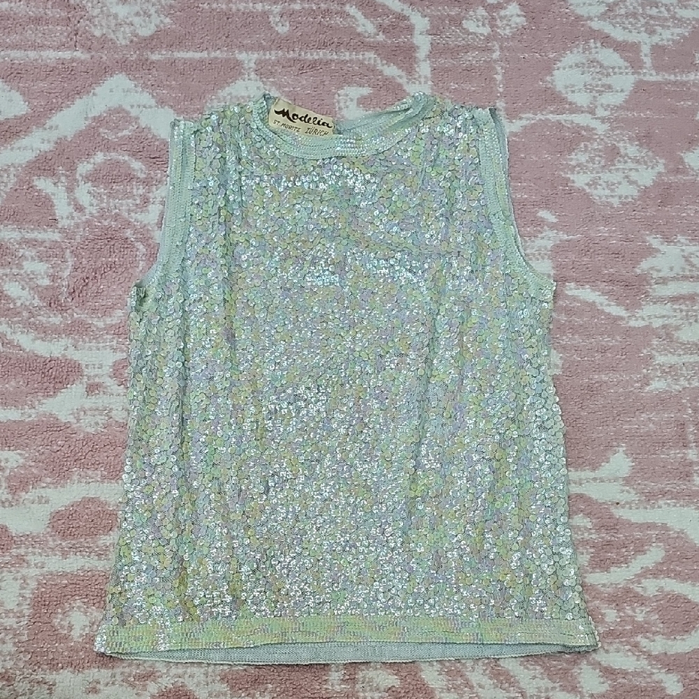 Modelia Vintage Sequin Tank Top
